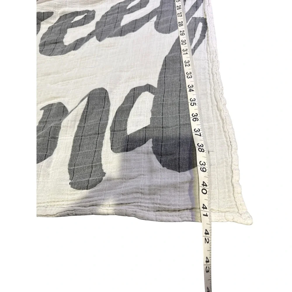 Amazing Grace How Sweet The Sound Muslin Throw Blanket WallHanging B/W Farmhouse
